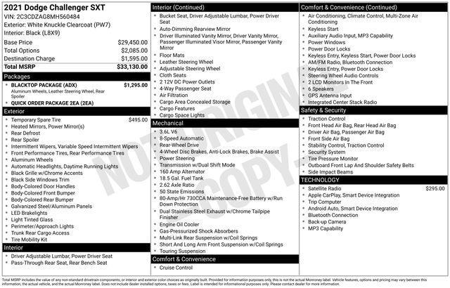 used 2021 Dodge Challenger car, priced at $20,995