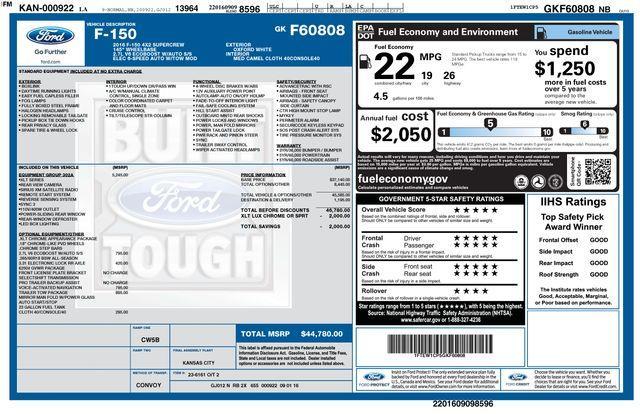 used 2016 Ford F-150 car, priced at $19,995