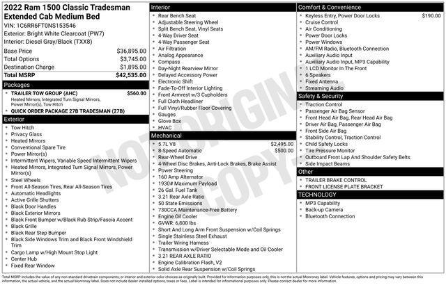 used 2022 Ram 1500 Classic car, priced at $21,995