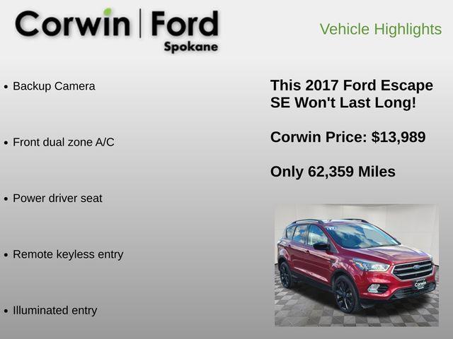 used 2017 Ford Escape car, priced at $13,989