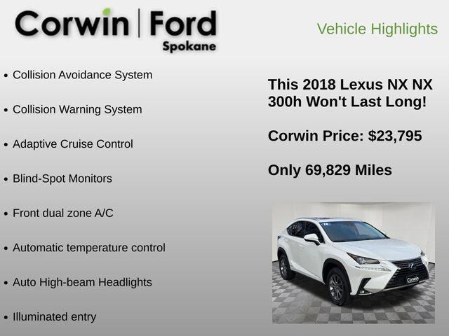 used 2018 Lexus NX 300h car, priced at $23,795