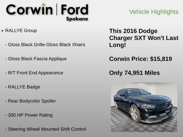 used 2016 Dodge Charger car, priced at $15,819