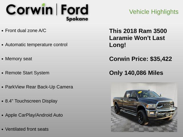 used 2018 Ram 3500 car, priced at $35,422