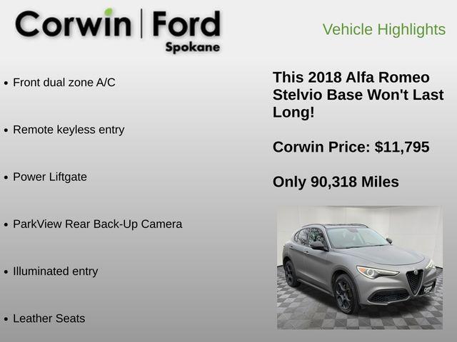 used 2018 Alfa Romeo Stelvio car, priced at $11,795