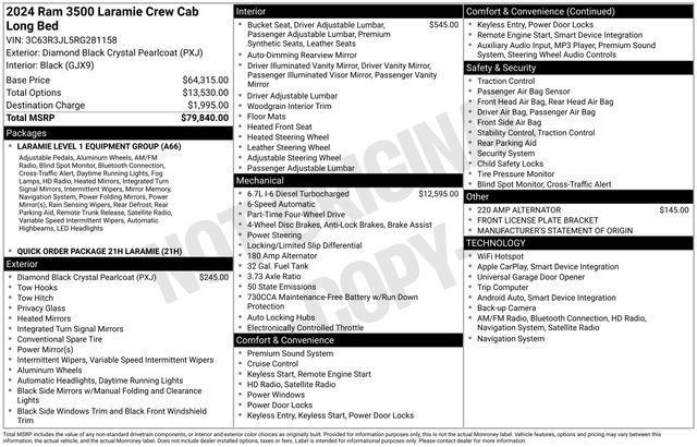 used 2024 Ram 3500 car, priced at $64,489