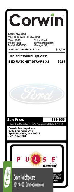 new 2026 Ford F-250 car, priced at $97,962