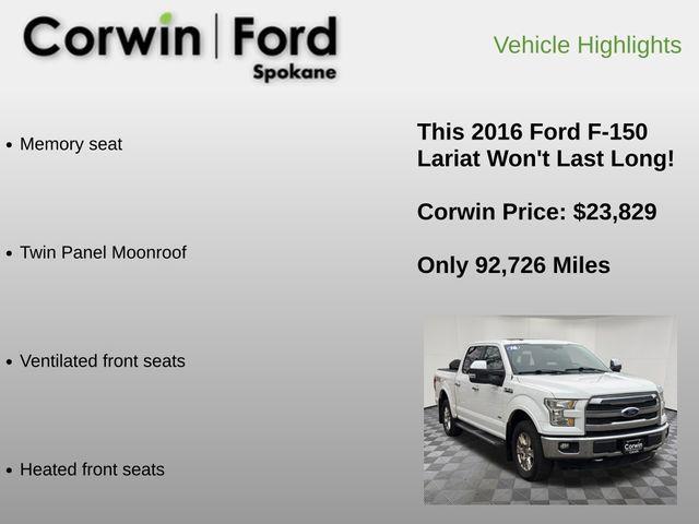 used 2016 Ford F-150 car, priced at $23,829