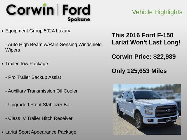 used 2016 Ford F-150 car, priced at $23,189