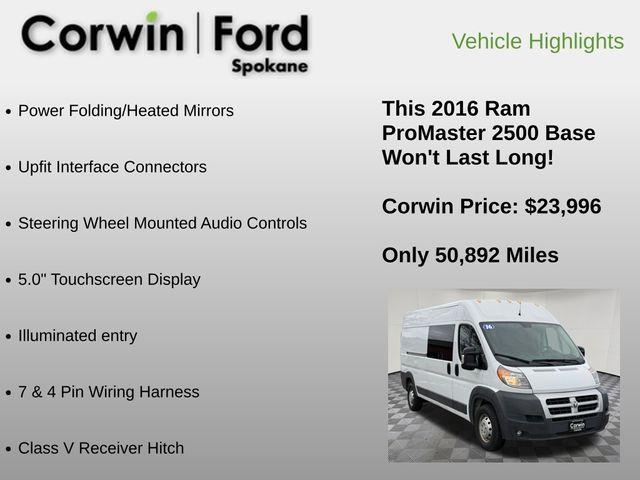 used 2016 Ram ProMaster 2500 car, priced at $23,996