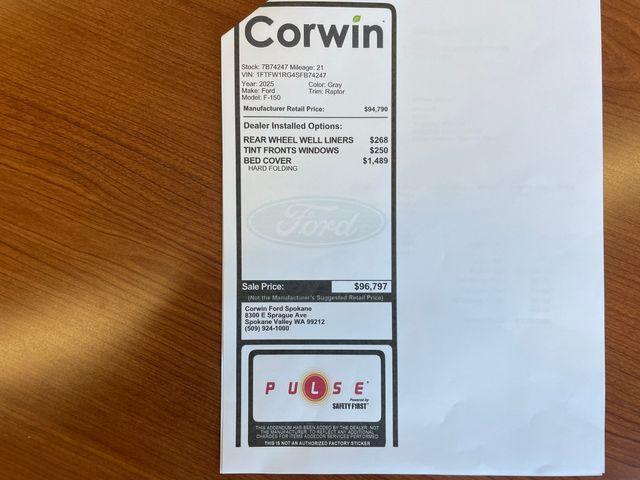 new 2025 Ford F-150 car, priced at $96,797