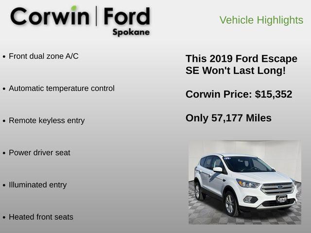used 2019 Ford Escape car, priced at $15,352