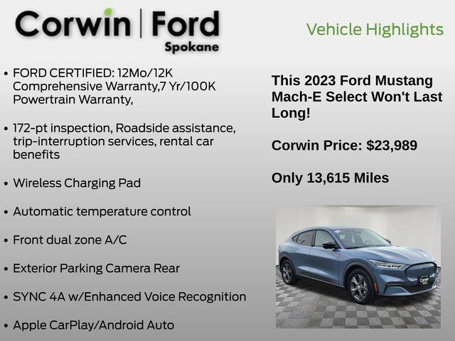 used 2023 Ford Mustang Mach-E car, priced at $23,989