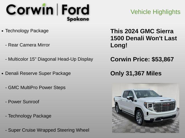 used 2024 GMC Sierra 1500 car, priced at $53,867