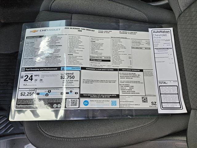 new 2026 Chevrolet Silverado 1500 car, priced at $55,635