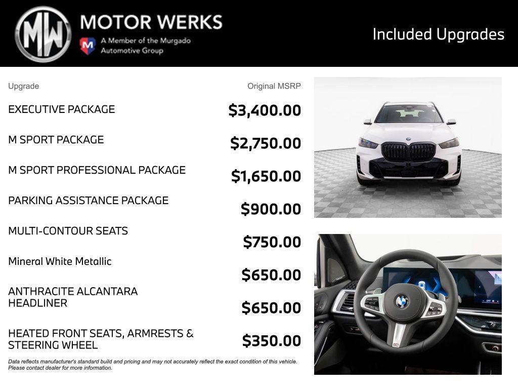 new 2026 BMW X5 car, priced at $82,650