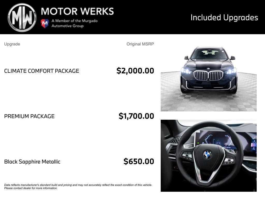 new 2026 BMW X5 car, priced at $76,625