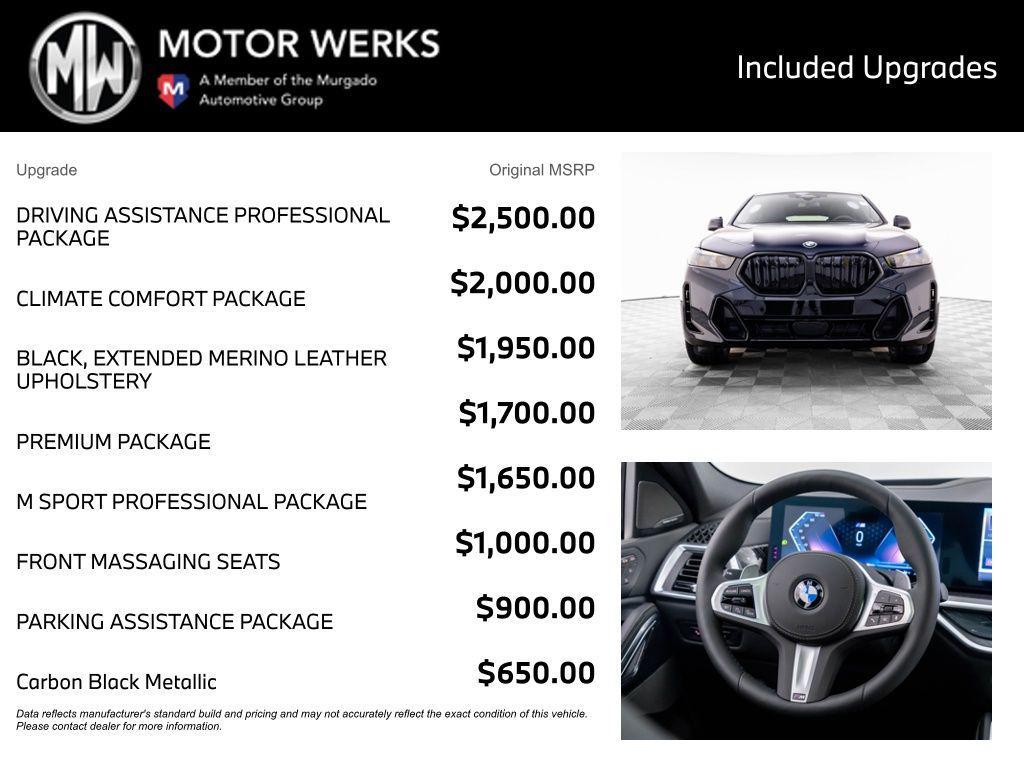 new 2026 BMW X6 car, priced at $92,242
