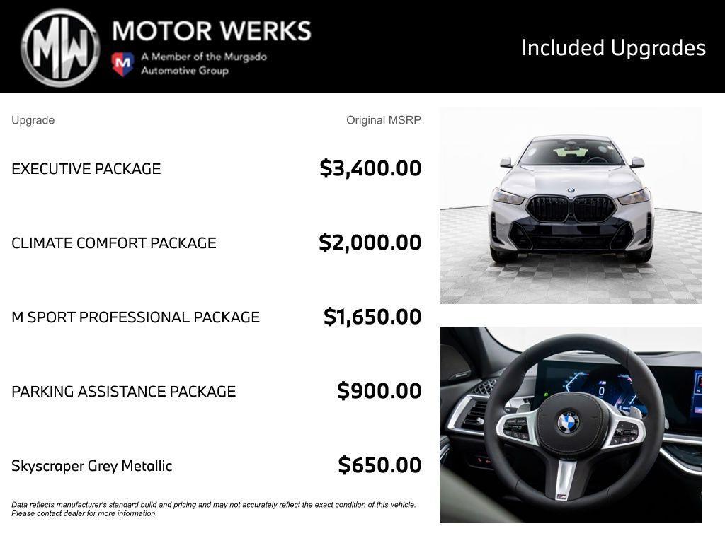 new 2026 BMW X6 car, priced at $87,372