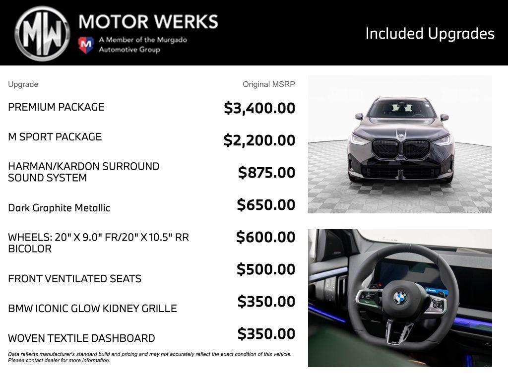 new 2025 BMW X3 car, priced at $54,654