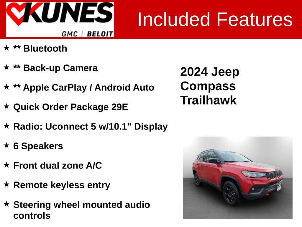used 2024 Jeep Compass car, priced at $21,913