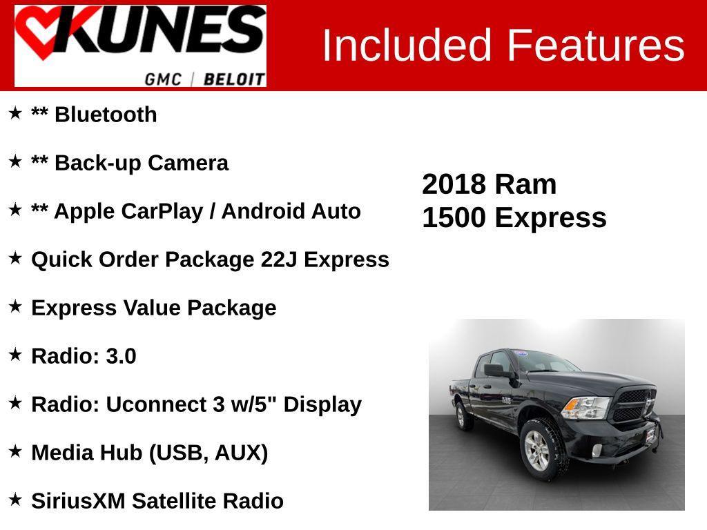 used 2018 Ram 1500 car, priced at $18,516