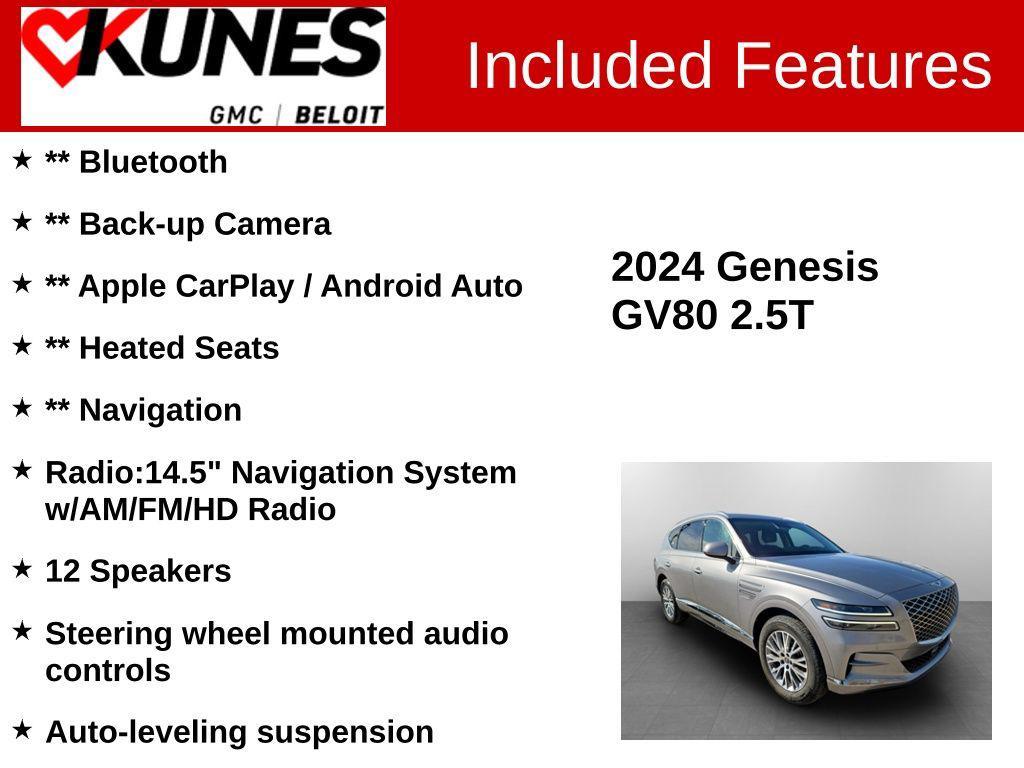 used 2024 Genesis GV80 car, priced at $31,855