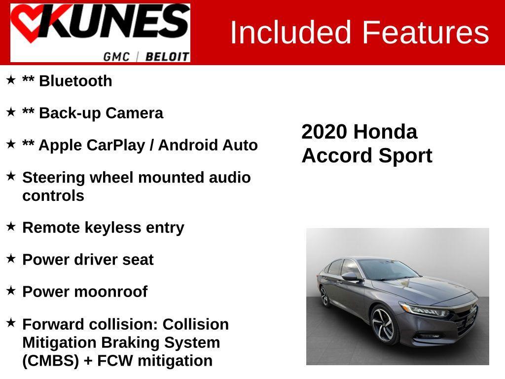 used 2020 Honda Accord car, priced at $20,204