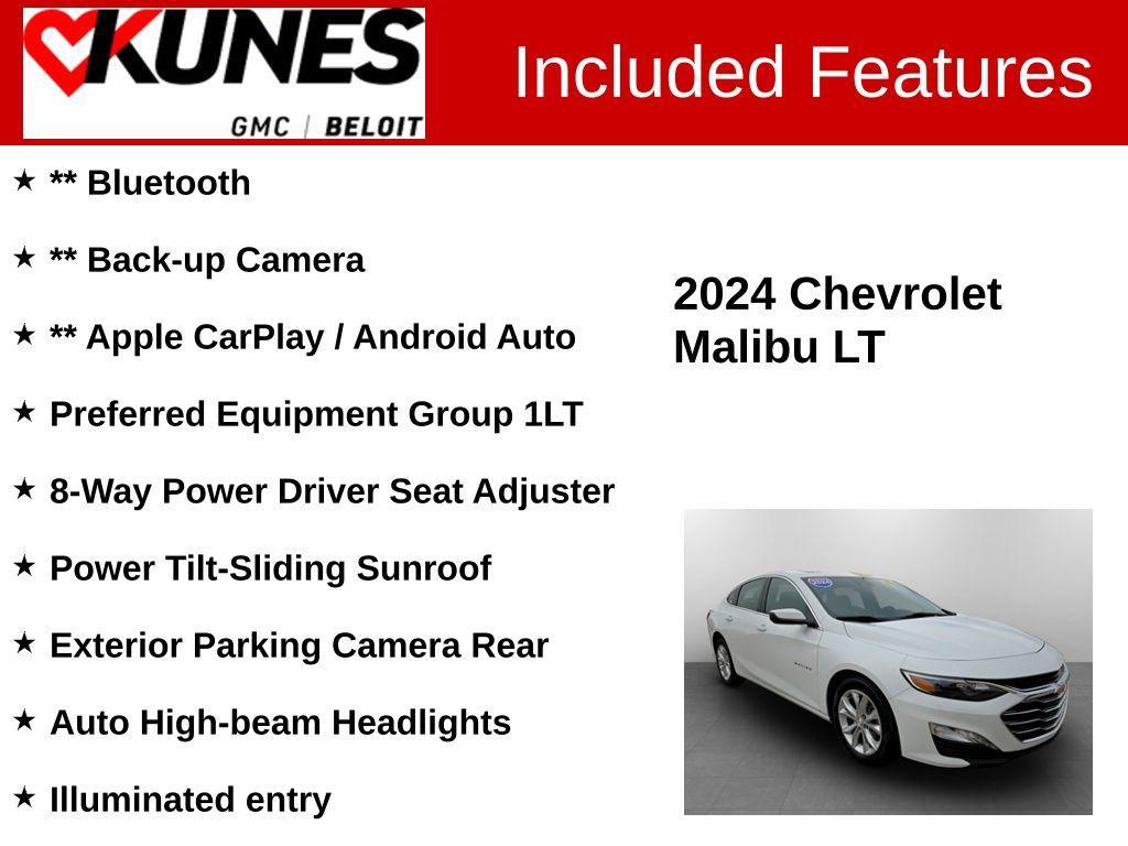 used 2024 Chevrolet Malibu car, priced at $18,756