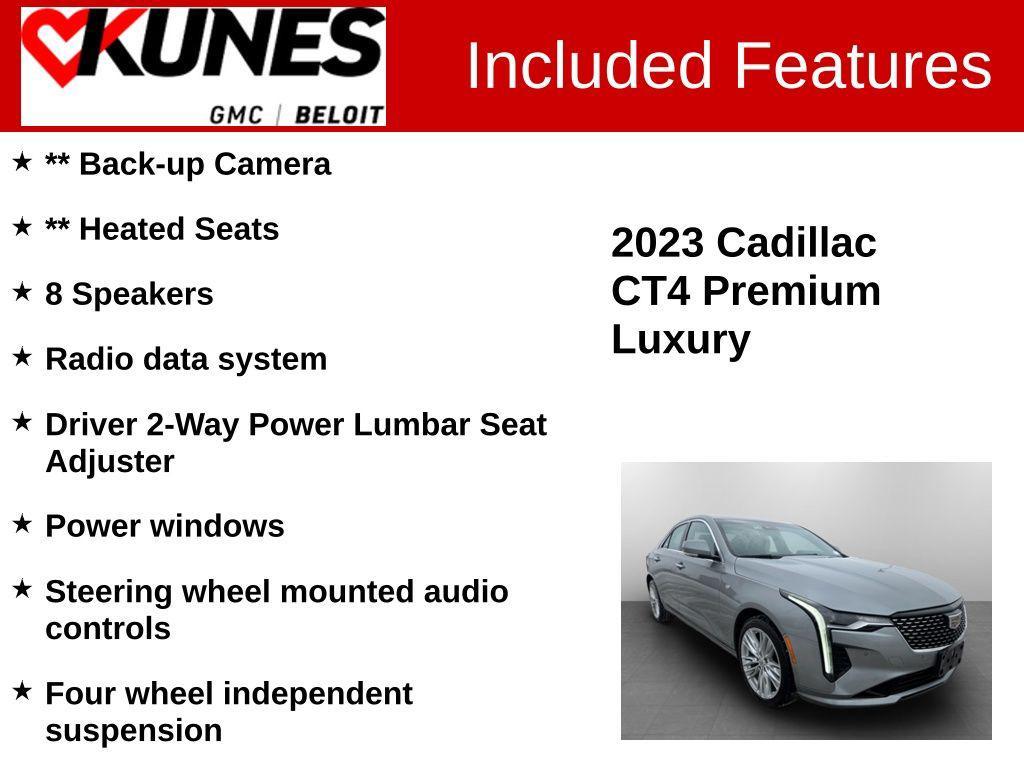 used 2023 Cadillac CT4 car, priced at $25,958