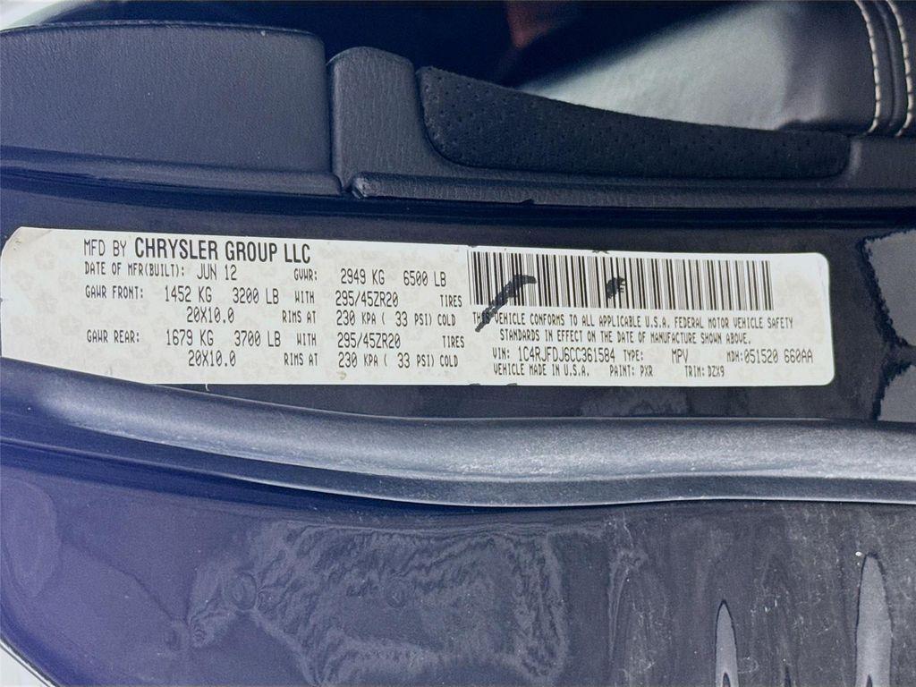 used 2012 Jeep Grand Cherokee car, priced at $16,000