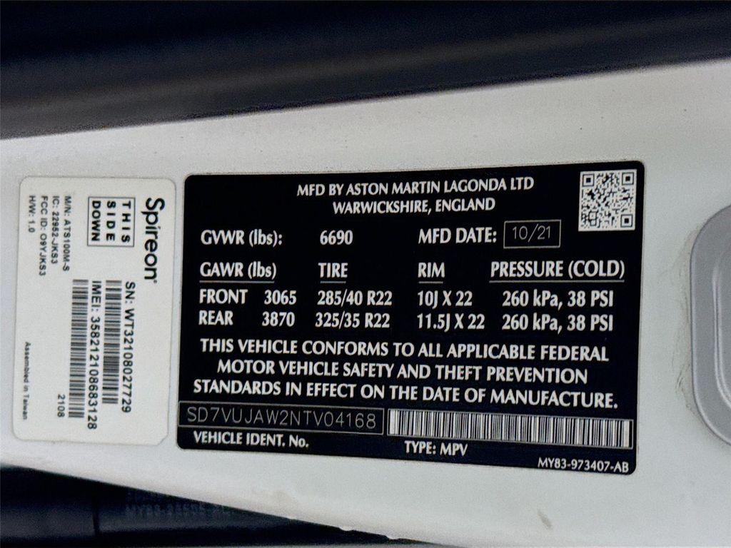 used 2022 Aston Martin DBX car, priced at $96,500