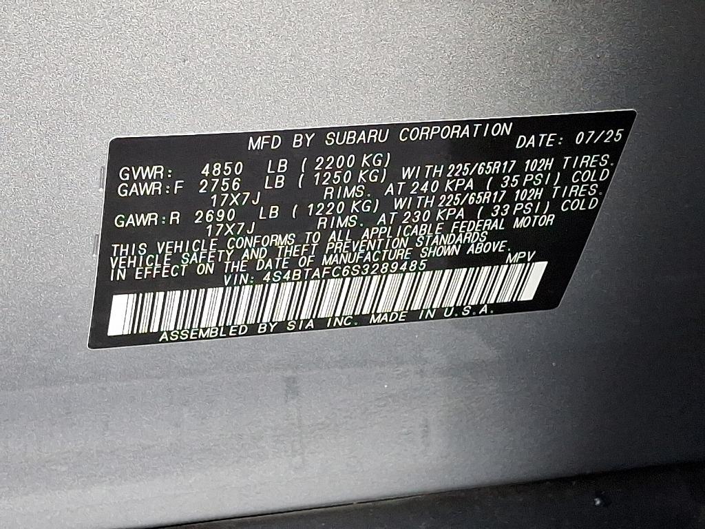 new 2025 Subaru Outback car, priced at $35,752