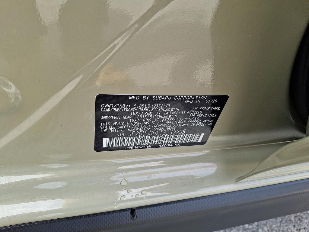 new 2026 Subaru Crosstrek car, priced at $34,562