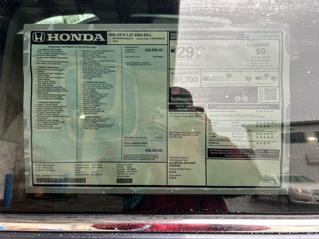 new 2026 Honda CR-V car, priced at $38,350