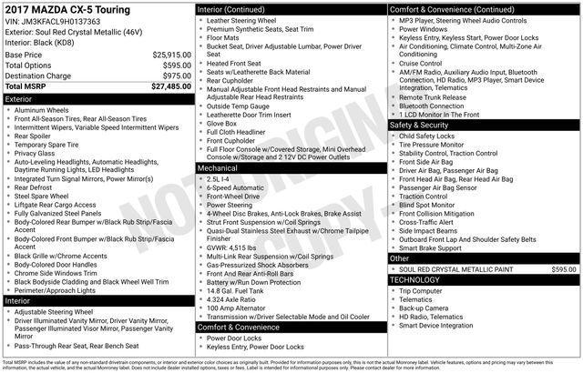 used 2017 Mazda CX-5 car, priced at $12,977