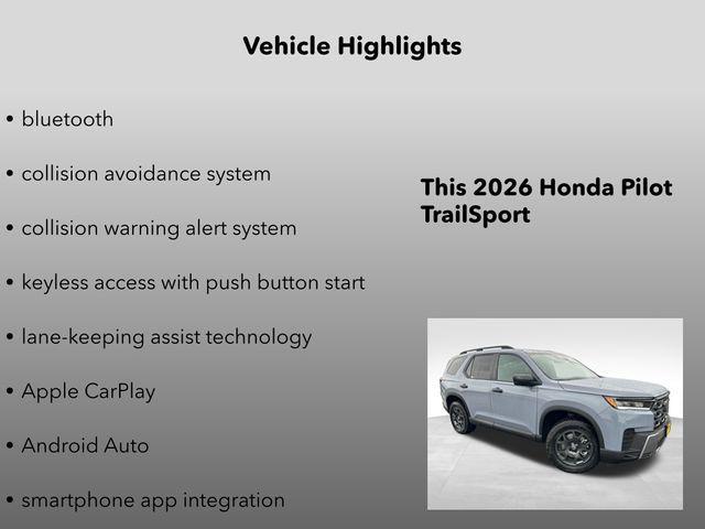 new 2026 Honda Pilot car, priced at $52,345