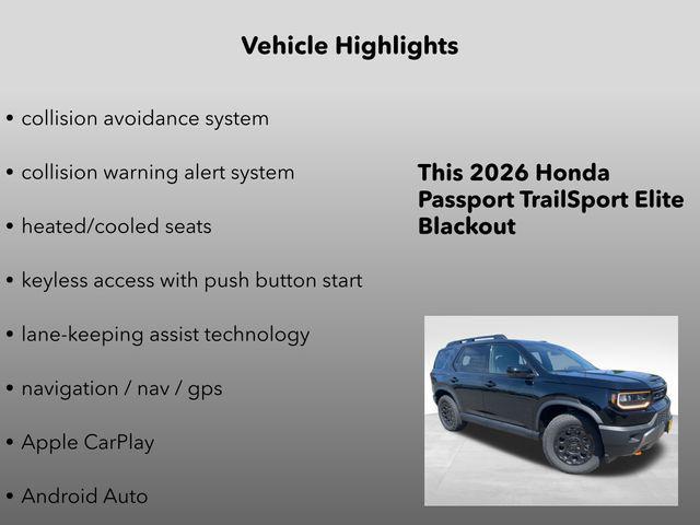 new 2026 Honda Passport car, priced at $55,545