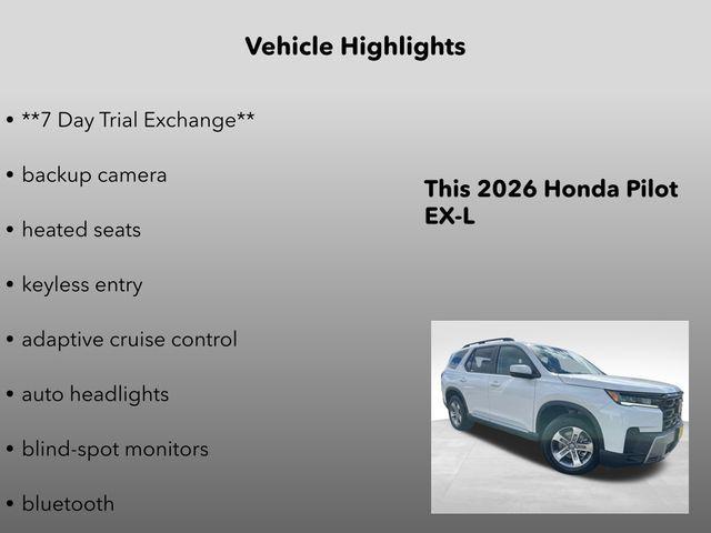 new 2026 Honda Pilot car, priced at $46,700