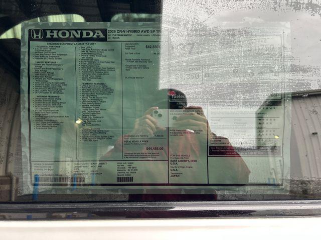 new 2026 Honda CR-V Hybrid car, priced at $44,455