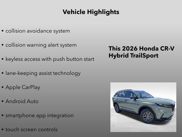 new 2026 Honda CR-V Hybrid car, priced at $40,905