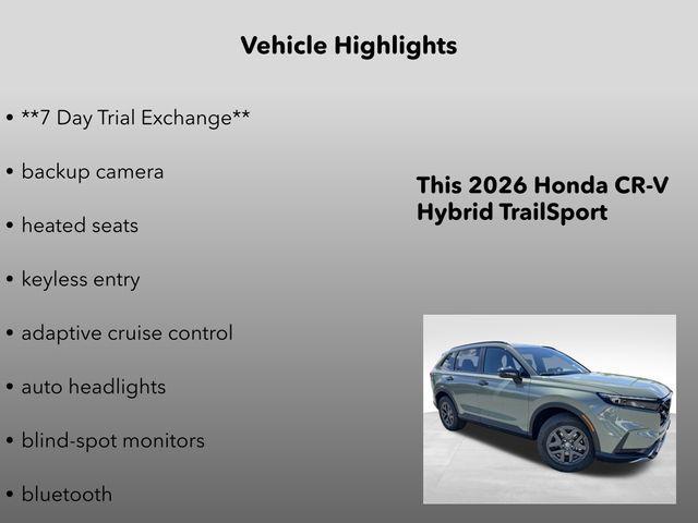 new 2026 Honda CR-V Hybrid car, priced at $40,905