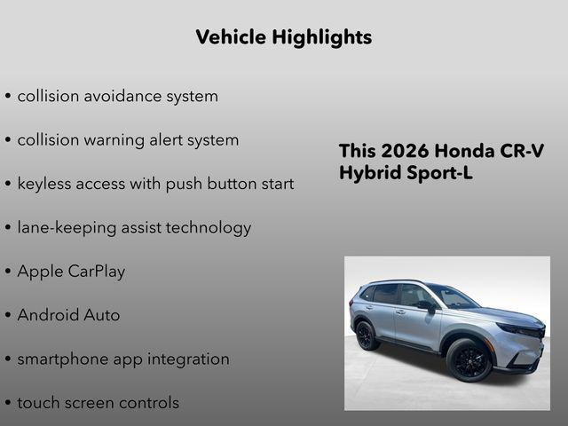 new 2026 Honda CR-V Hybrid car, priced at $38,649