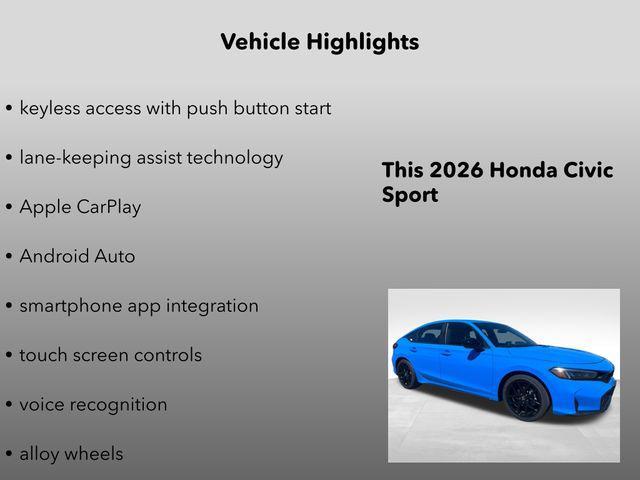 new 2026 Honda Civic car, priced at $29,745