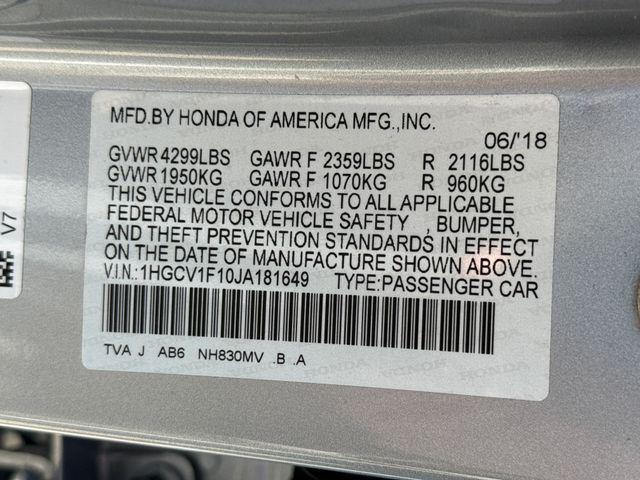 used 2018 Honda Accord car, priced at $17,691