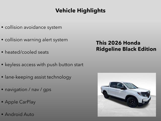 new 2026 Honda Ridgeline car, priced at $49,545