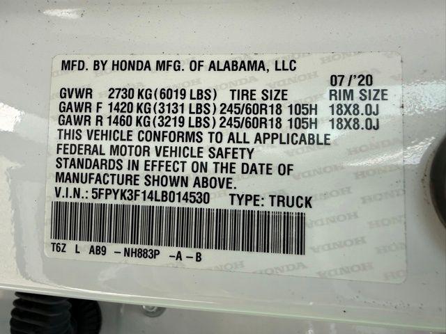 used 2020 Honda Ridgeline car, priced at $26,537