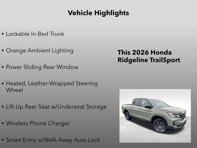 new 2026 Honda Ridgeline car, priced at $46,445