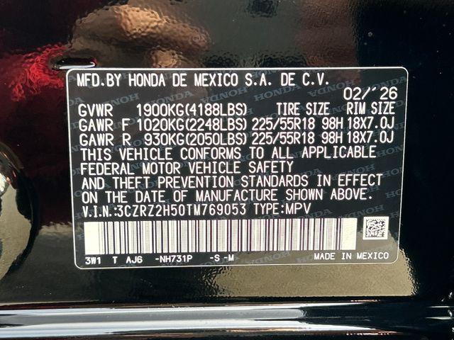 new 2026 Honda HR-V car, priced at $31,250