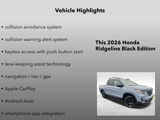 new 2026 Honda Ridgeline car, priced at $50,345