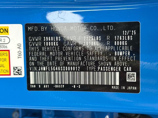 new 2025 Honda Civic Type R car, priced at $47,545